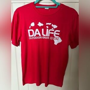 SPORTEK Size Youth Large Red & White Da Life Kauai Beach Boys Shi…